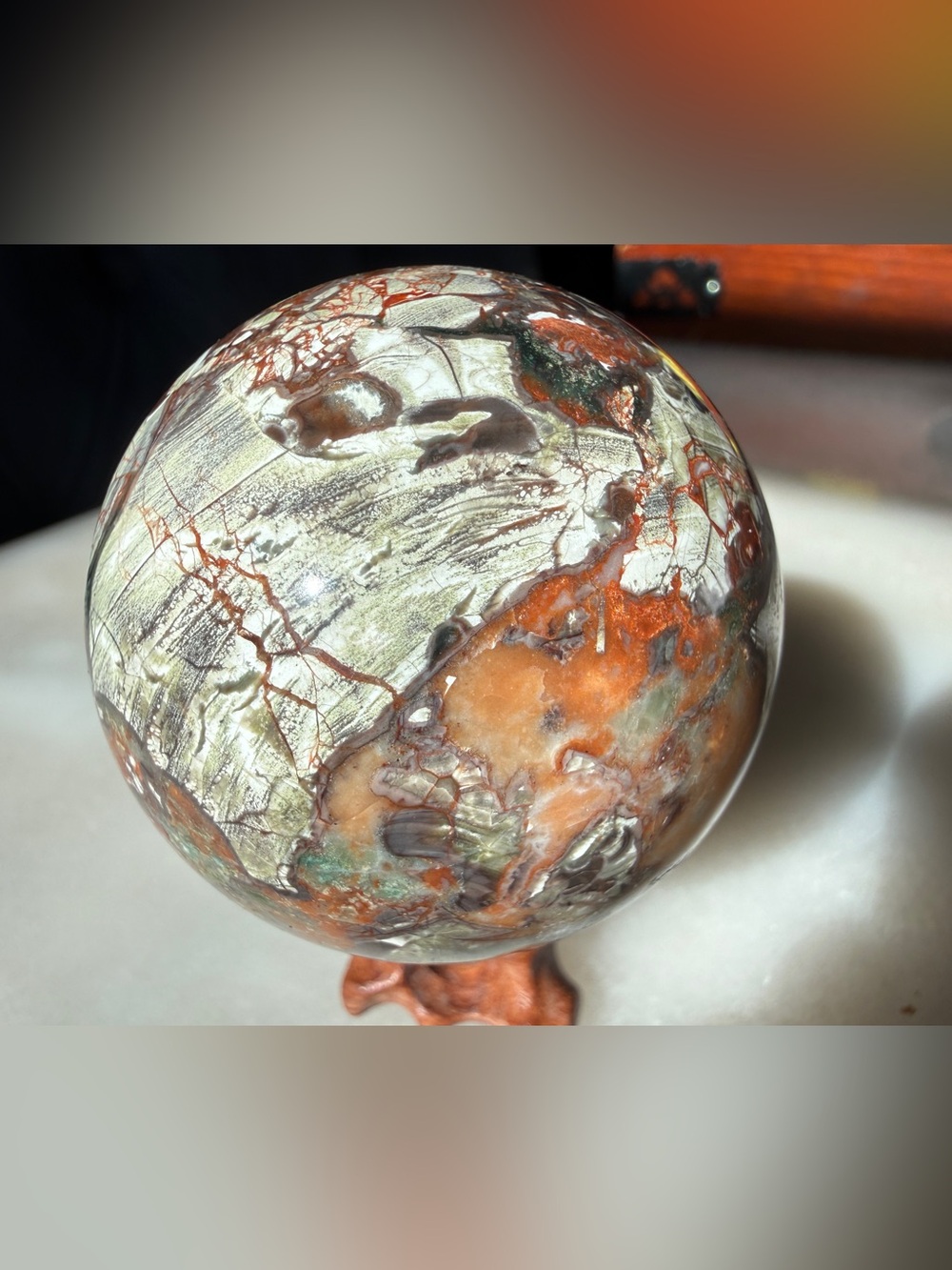 Money Agate Sphere Crystal Manifestation Stone for Wealth Prosperity Success - Picture 3 of 6